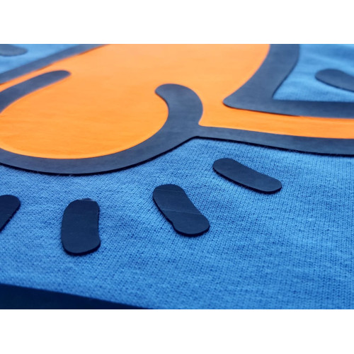 Folie cauciucata, cu aspect 3D B-Flex Fatty BF734A Orange - Portocaliu